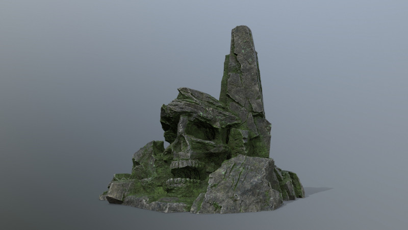Skull Mountain Model 3D .c4d .max .obj .3ds .fbx .stl .blend