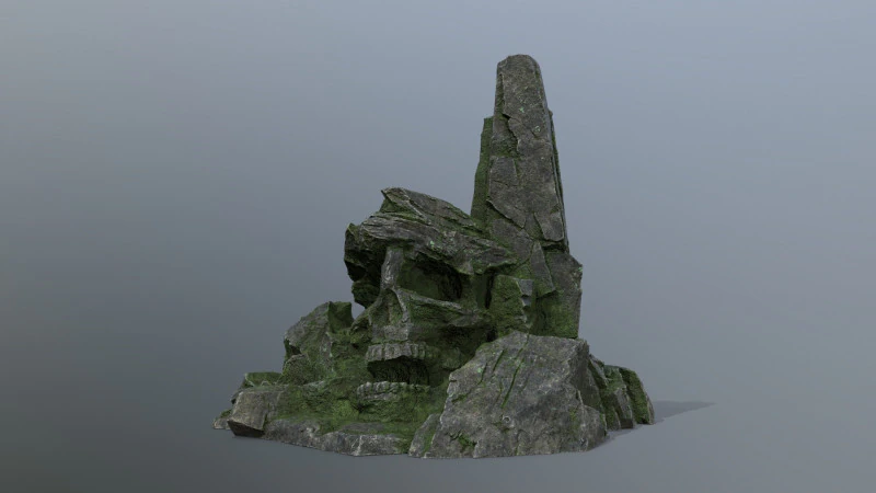 Skull Mountain 3D Model .c4d .max .obj .3ds .fbx .stl .blend