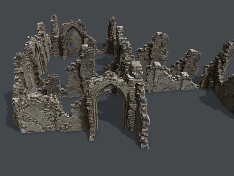 Ruin Gate 3D Model