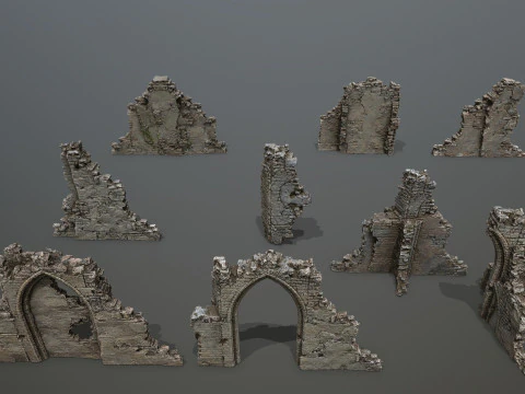 Ruin Gate 3D Model