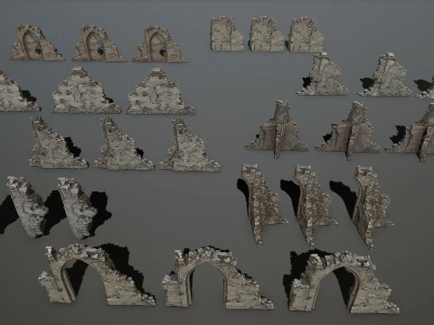Ruin Gate 3D Model