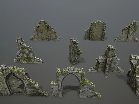Ruin Gate 3D Model