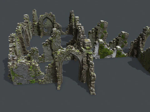 Ruin Gate 3D Model
