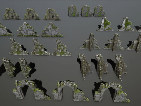 Ruin Gate 3D Model
