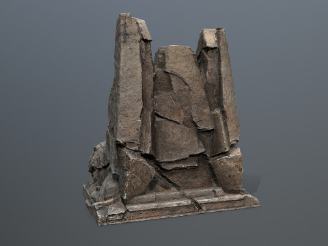Lion Stone Throne 3D Модель
