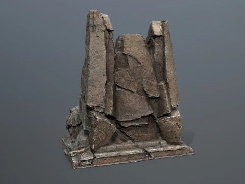 Lion Stone Throne 3D Model