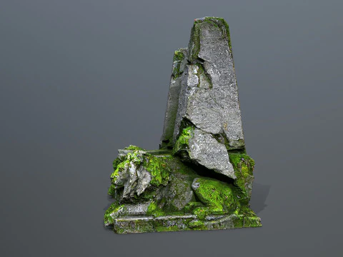 Lion Stone Throne 3D Model