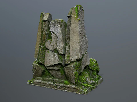 Lion Stone Throne 3D Model