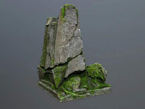 Lion Stone Throne 3D Model