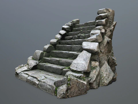 Stone stairs 3D Model