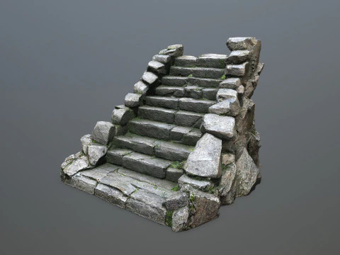 Stone stairs 3D Model