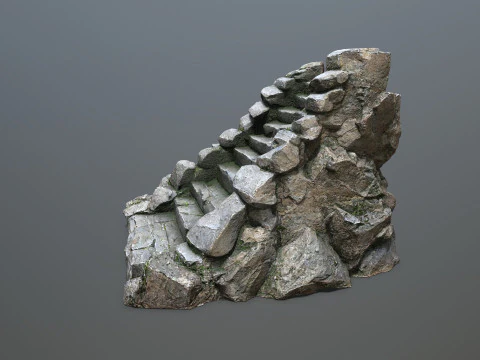 Stone stairs 3D Model