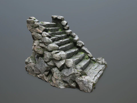 Stone stairs 3D Model