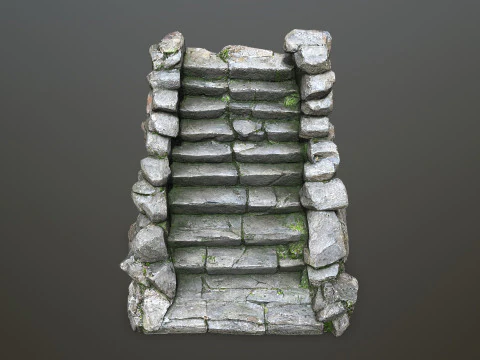 Stone stairs 3D Model
