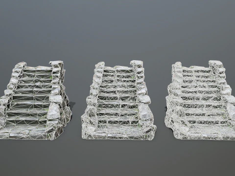 Stone stairs 3D Model