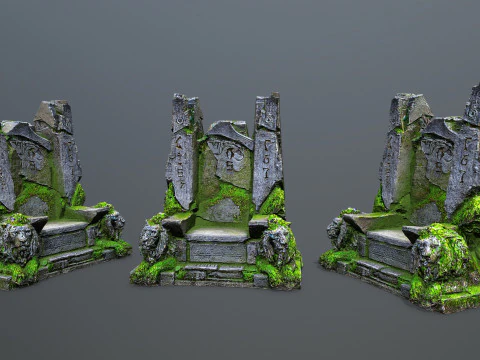 Lwi Kamienny Tron 3 Model 3D