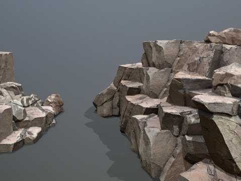Desert rocks Modèle 3D