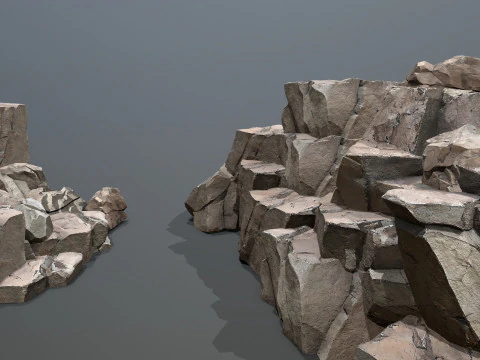 사막의 바위 3D 모델