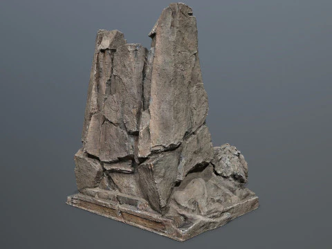 Lion Stone Throne 3D Model