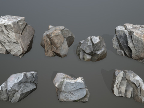 Cliff rocks 3D Model