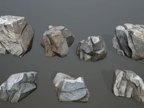 चट्टानी चट्टानें 3D मॉडल