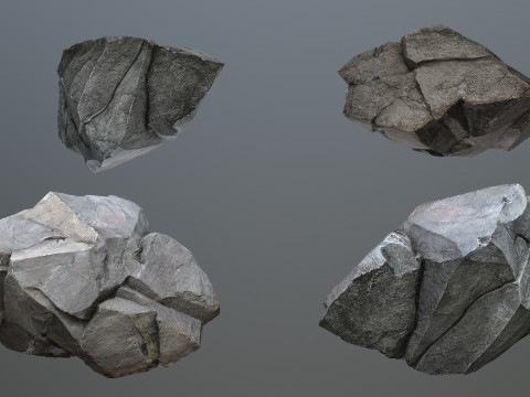 Cliff rocks 3D Model