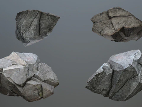 चट्टानी चट्टानें 3D मॉडल