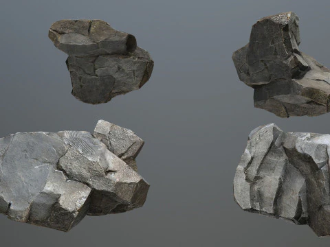 चट्टानी चट्टानें 3D मॉडल