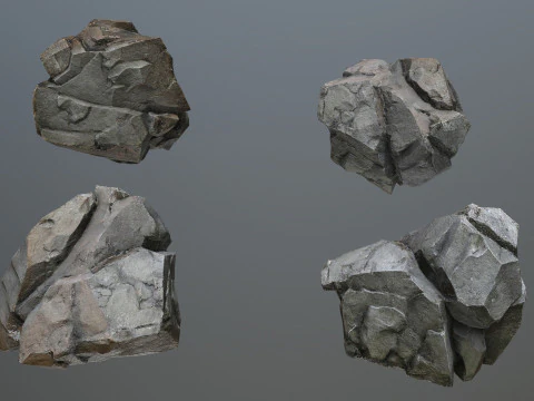 चट्टानी चट्टानें 3D मॉडल