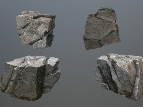 चट्टानी चट्टानें 3D मॉडल