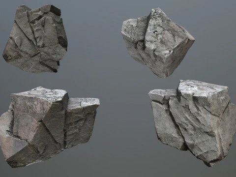 चट्टानी चट्टानें 3D मॉडल