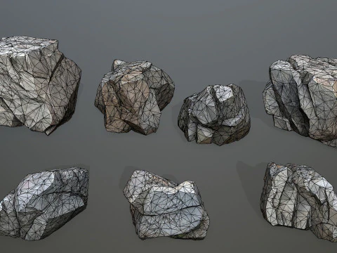 चट्टानी चट्टानें 3D मॉडल