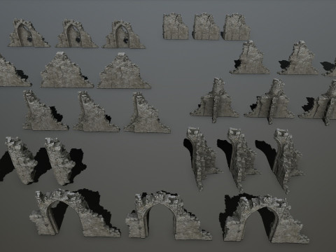 Old ruins Modèle 3D