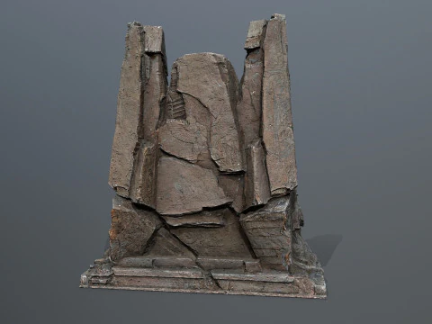 Lion Stone Throne 3D Model