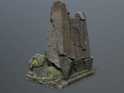 Lion Stone Throne Modèle 3D