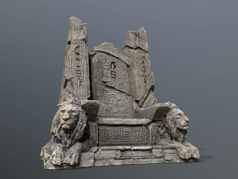 L&ouml;wensteinthron 3D Modell