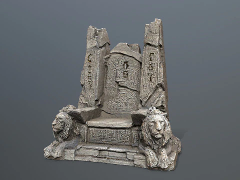 L&ouml;wensteinthron 3D Modell