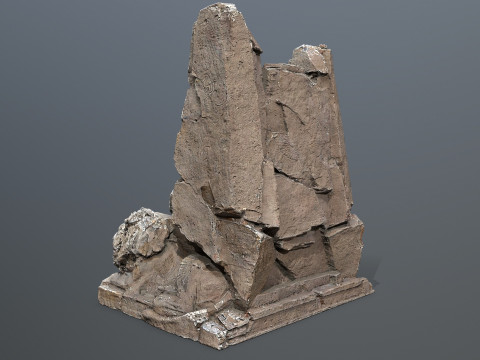 Lion Stone Throne 3D Model