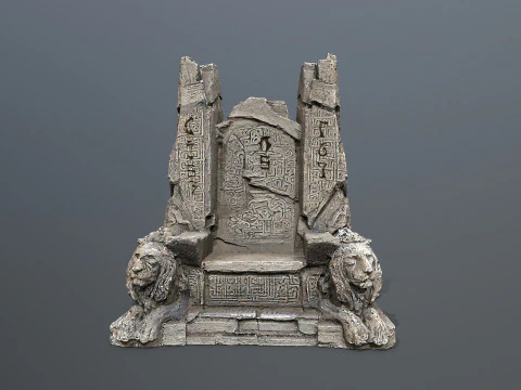 L&ouml;wensteinthron 3D Modell