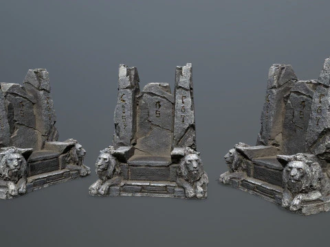 Tron z Kamiennego Lwa Model 3D