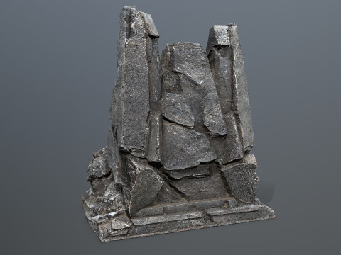 Lion Stone Throne 3Dモデル