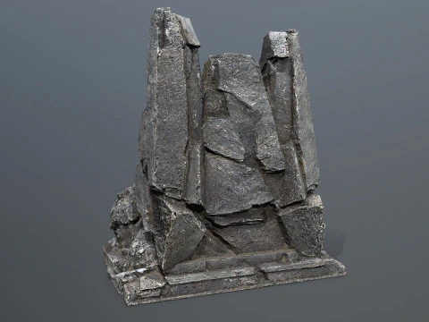 Lion Stone Throne 3D Model