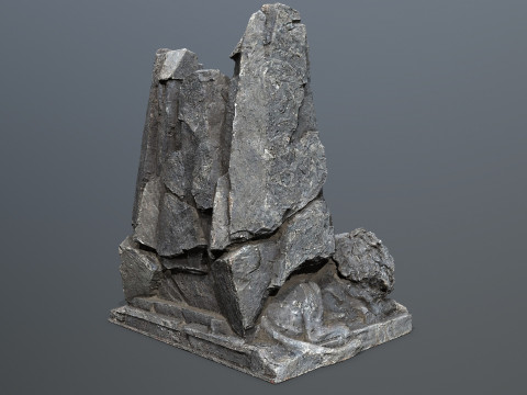Lion Stone Throne 3Dモデル