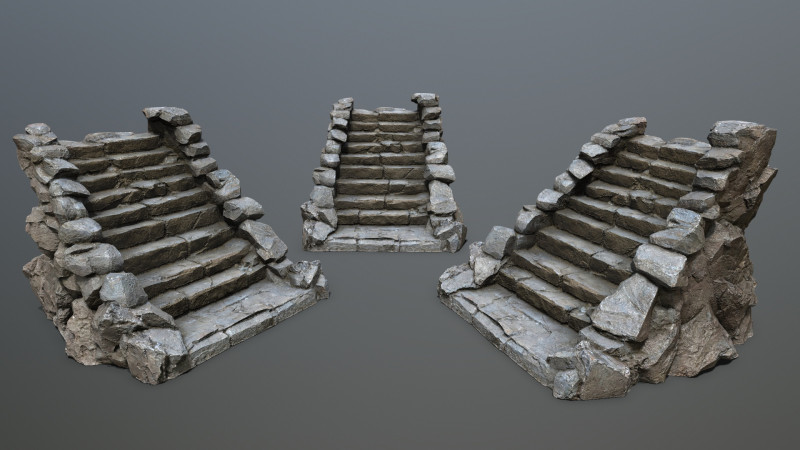 Stairs 3D 模型 .c4d .max .obj .3ds .fbx .stl .blend