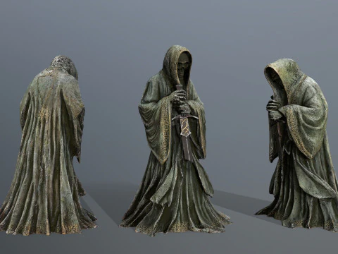 어두운 조각상 3D 모델