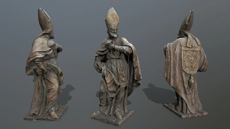 Man Statue 3D Model .c4d .max .obj .3ds .fbx .stl .blend 