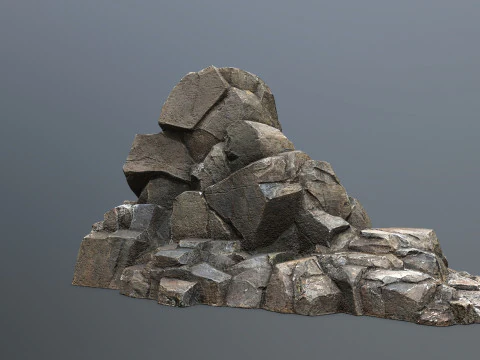 悬崖岩石 3D 模型