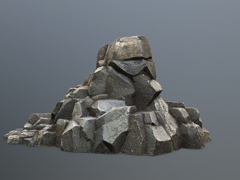 Cliff rocks Model 3D