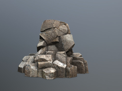 Cliff rocks Model 3D