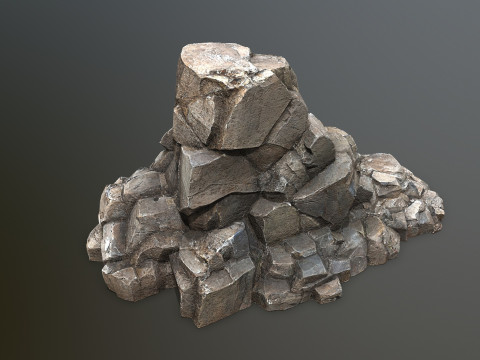 Cliff rocks Model 3D